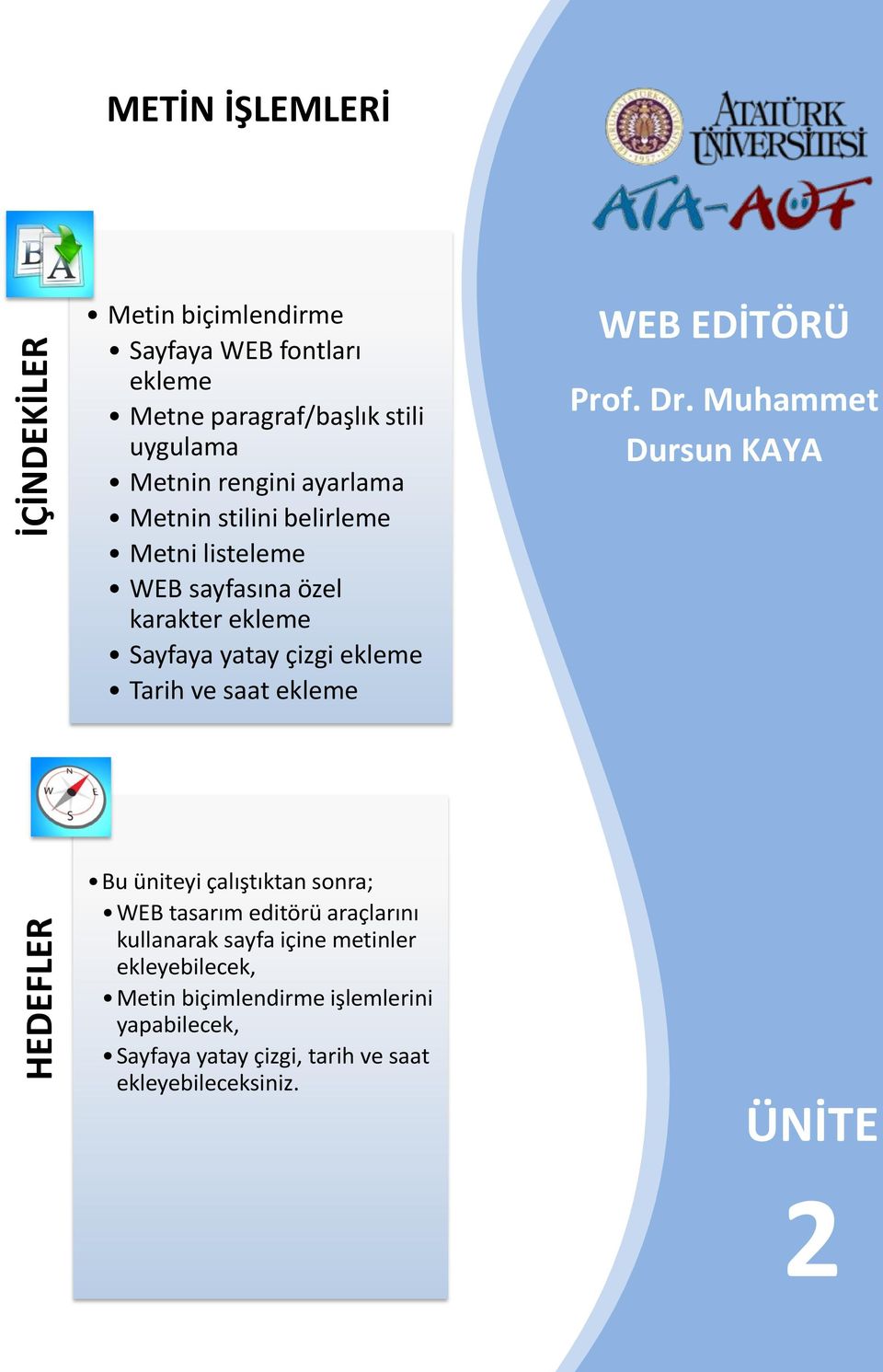 saat ekleme WEB EDİTÖRÜ Prof. Dr.