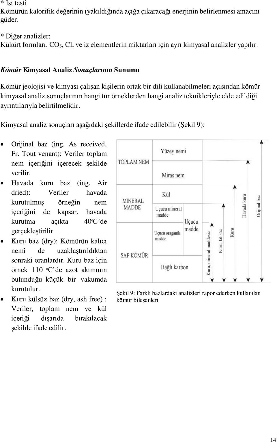 Kömür Kimyasal Analiz Sonuçlarının Sunumu Kömür jeolojisi ve kimyası çalışan kişilerin ortak bir dili kullanabilmeleri açısından kömür kimyasal analiz sonuçlarının hangi tür örneklerden hangi analiz