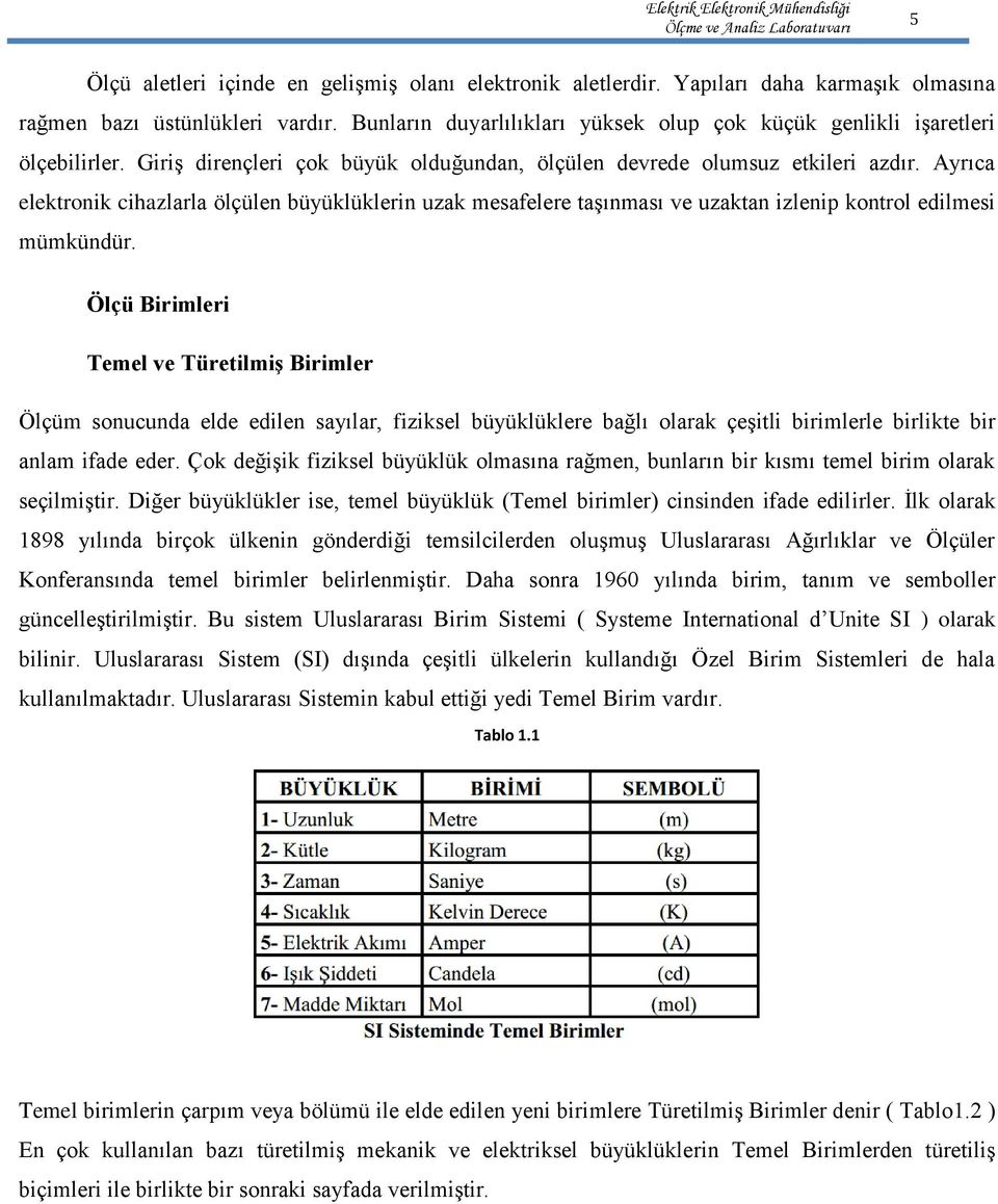 Ayrıca elektronik cihazlarla ölçülen büyüklüklerin uzak mesafelere taşınması ve uzaktan izlenip kontrol edilmesi mümkündür.