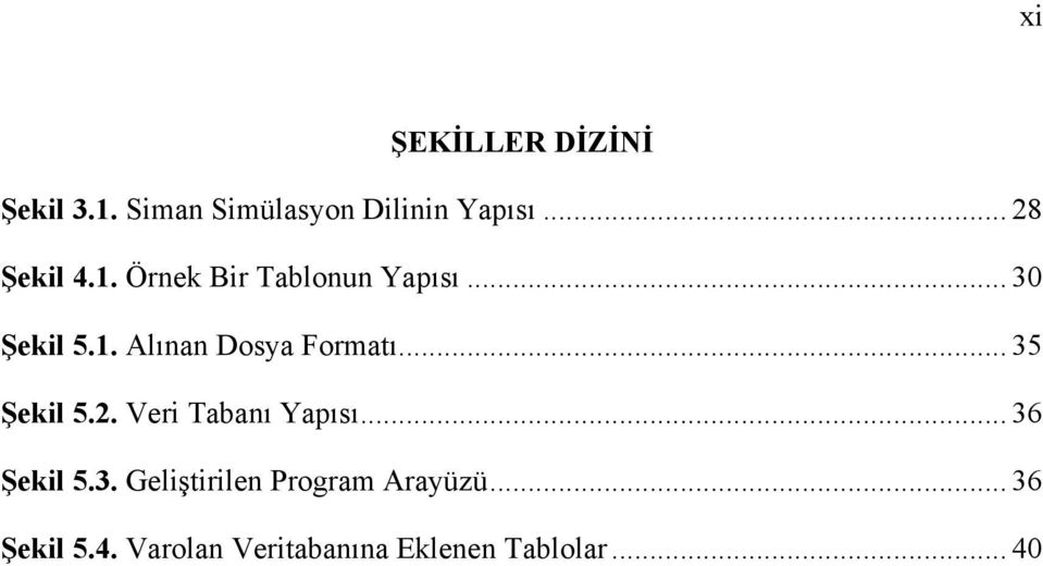 .. 35 Şekil 5.2. Veri Tabanı Yapısı... 36 Şekil 5.3. Geliştirilen Program Arayüzü.