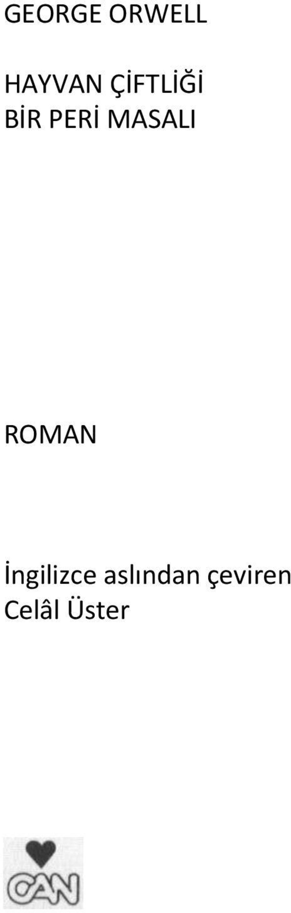 MASALI ROMAN İngilizce