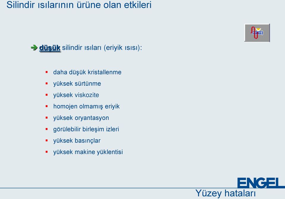 sürtünme yüksek viskozite homojen olmamış eriyik yüksek