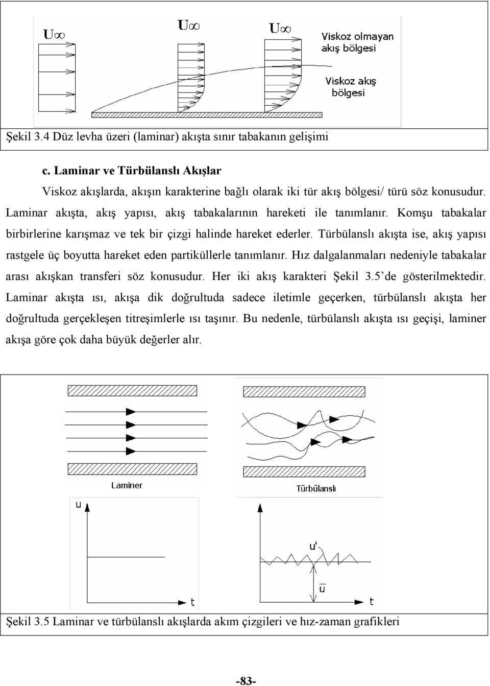 ürbülanslı akışta ise, akış yapısı rastgele üç boyutta areket eden partiküllerle tanımlanır. Hız dalgalanmaları nedeniyle tabakalar arası akışkan transferi söz konusudur.