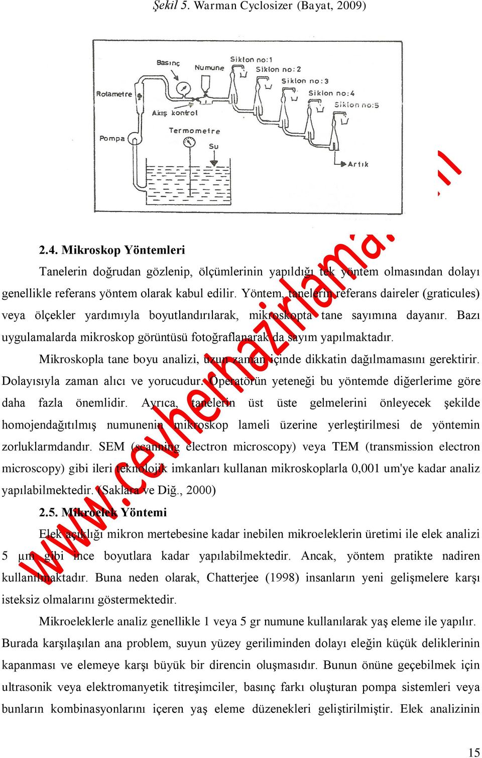 Bazı uygulamalarda mikroskop görüntüsü fotoğraflanarak da sayım yapılmaktadır. Mikroskopla tane boyu analizi, uzun zaman içinde dikkatin dağılmamasını gerektirir. Dolayısıyla zaman alıcı ve yorucudur.