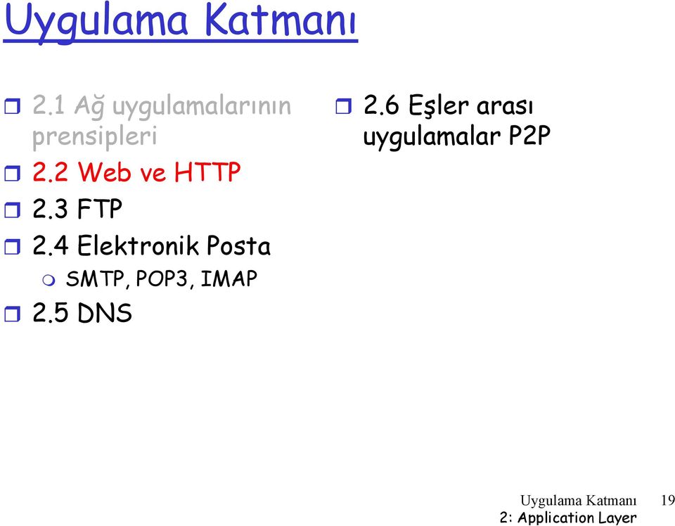 4 Elektronik Posta SMTP, POP3,