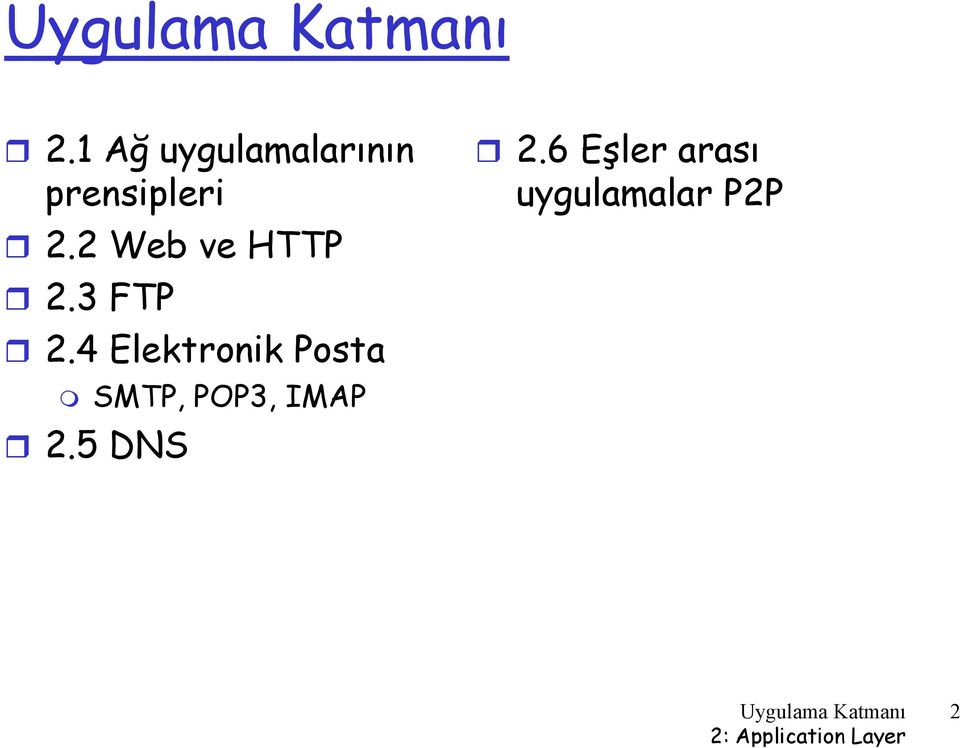 4 Elektronik Posta SMTP, POP3,