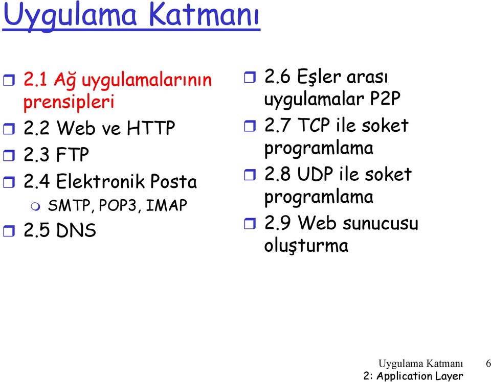 6 Eşler arası uygulamalar P2P 2.