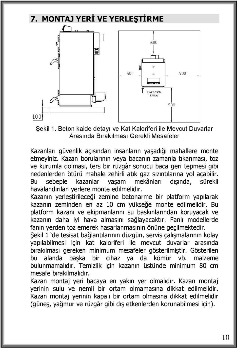 Kazan borularının veya bacanın zamanla tıkanması, toz ve kurumla dolması, ters bir rüzgâr sonucu baca geri tepmesi gibi nedenlerden ötürü mahale zehirli atık gaz sızıntılarına yol açabilir.