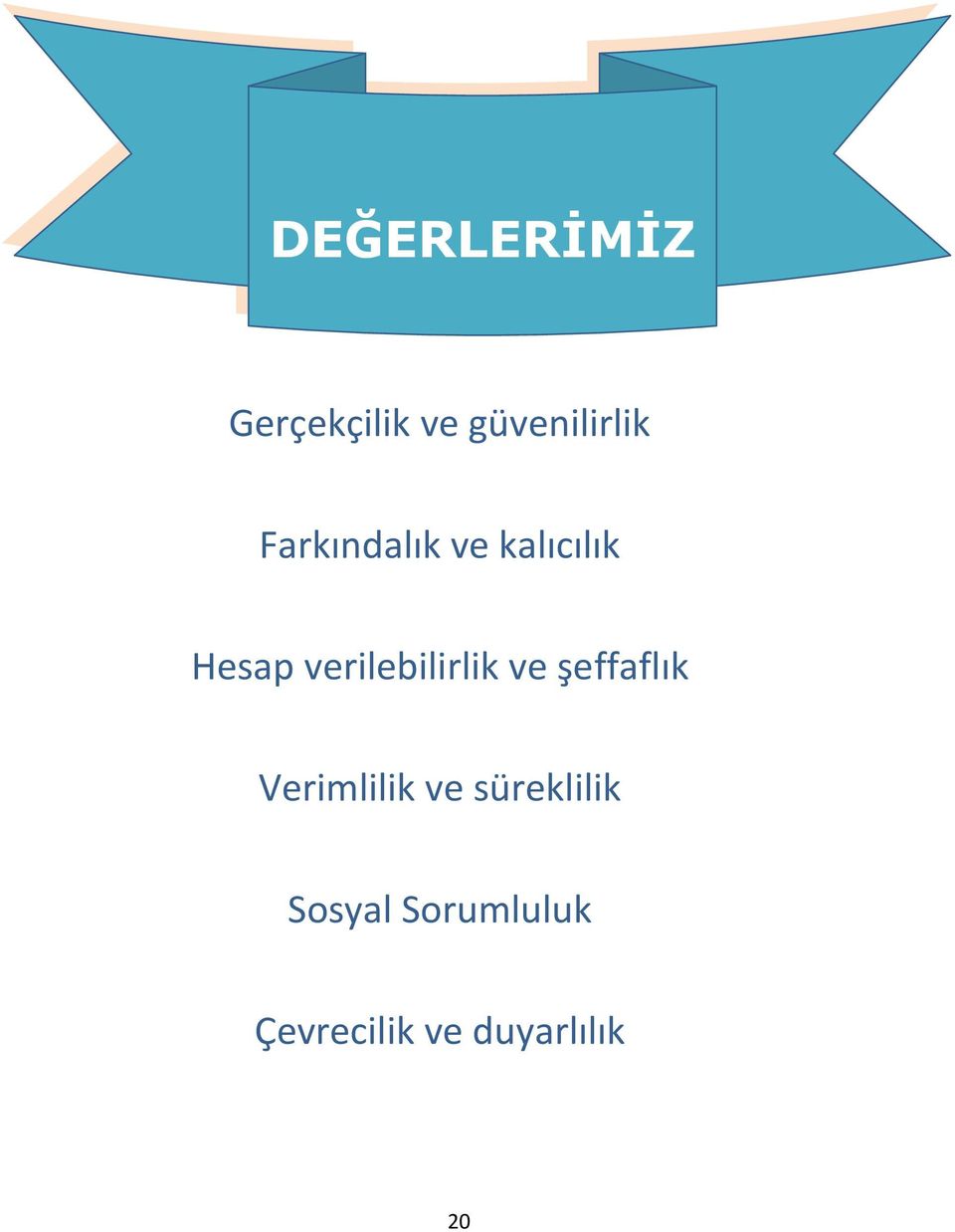 verilebilirlik ve şeffaflık Verimlilik ve