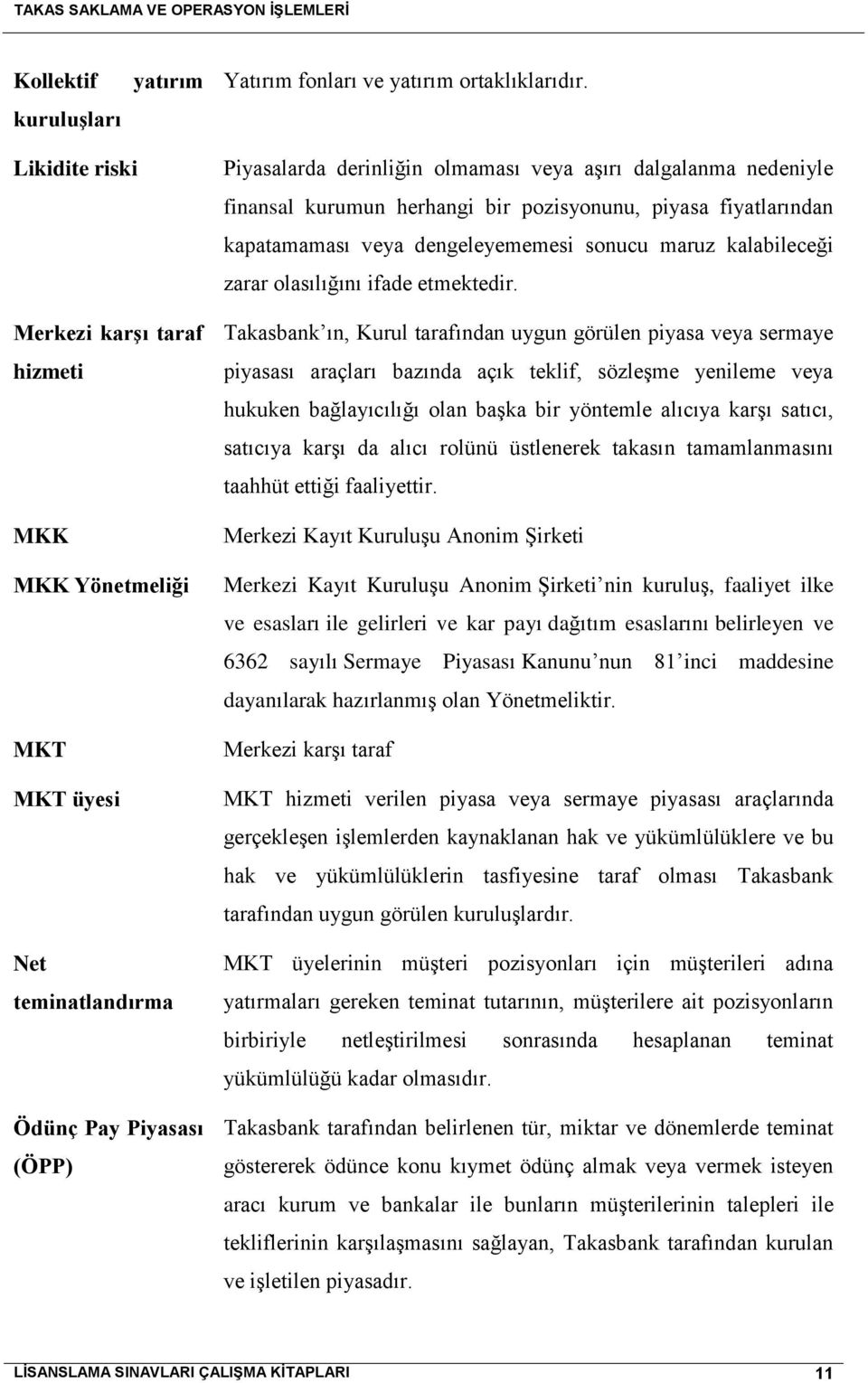 kurumun herhangi bir pozisyonunu, piyasa fiyatlarından kapatamaması veya dengeleyememesi sonucu maruz kalabileceği zarar olasılığını ifade etmektedir.