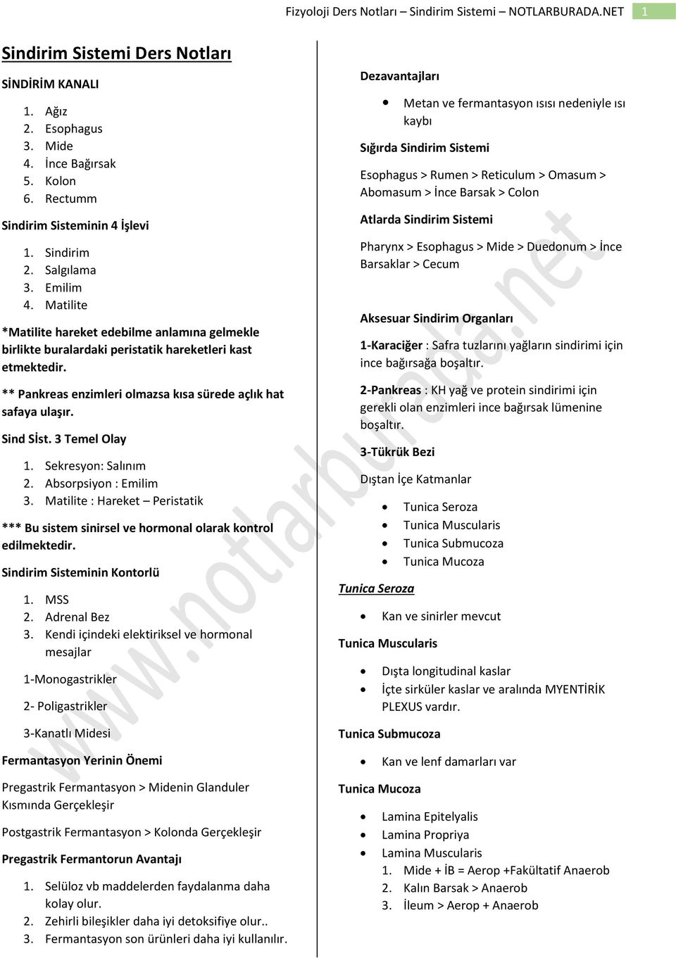 3 Temel Olay 1. Sekresyon: Salınım 2. Absorpsiyon : Emilim 3. Matilite : Hareket Peristatik *** Bu sistem sinirsel ve hormonal olarak kontrol edilmektedir. Sindirim Sisteminin Kontorlü 1. MSS 2.