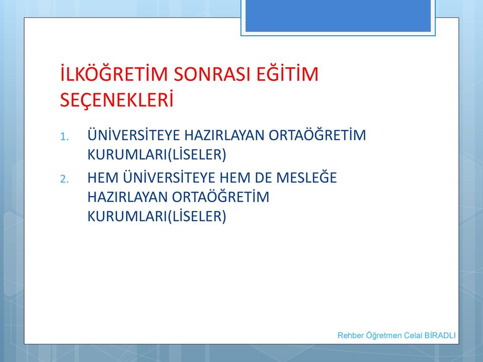 KURUMLARI(LİSELER) 2.