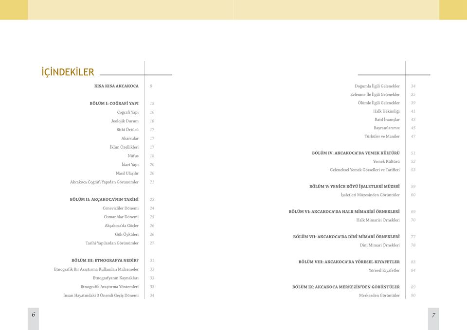 Geleneksel Yemek Görselleri ve Tarifleri 51 52 53 Akcakoca Coğrafi Yapıdan Görünümler 21 BÖLÜM V: YENİCE KÖYÜ İŞALETLERİ MÜZESİ 59 BÖLÜM II: AKÇAKOCA NIN TARİHİ 23 İşaletleri Müzesinden Görüntüler 60