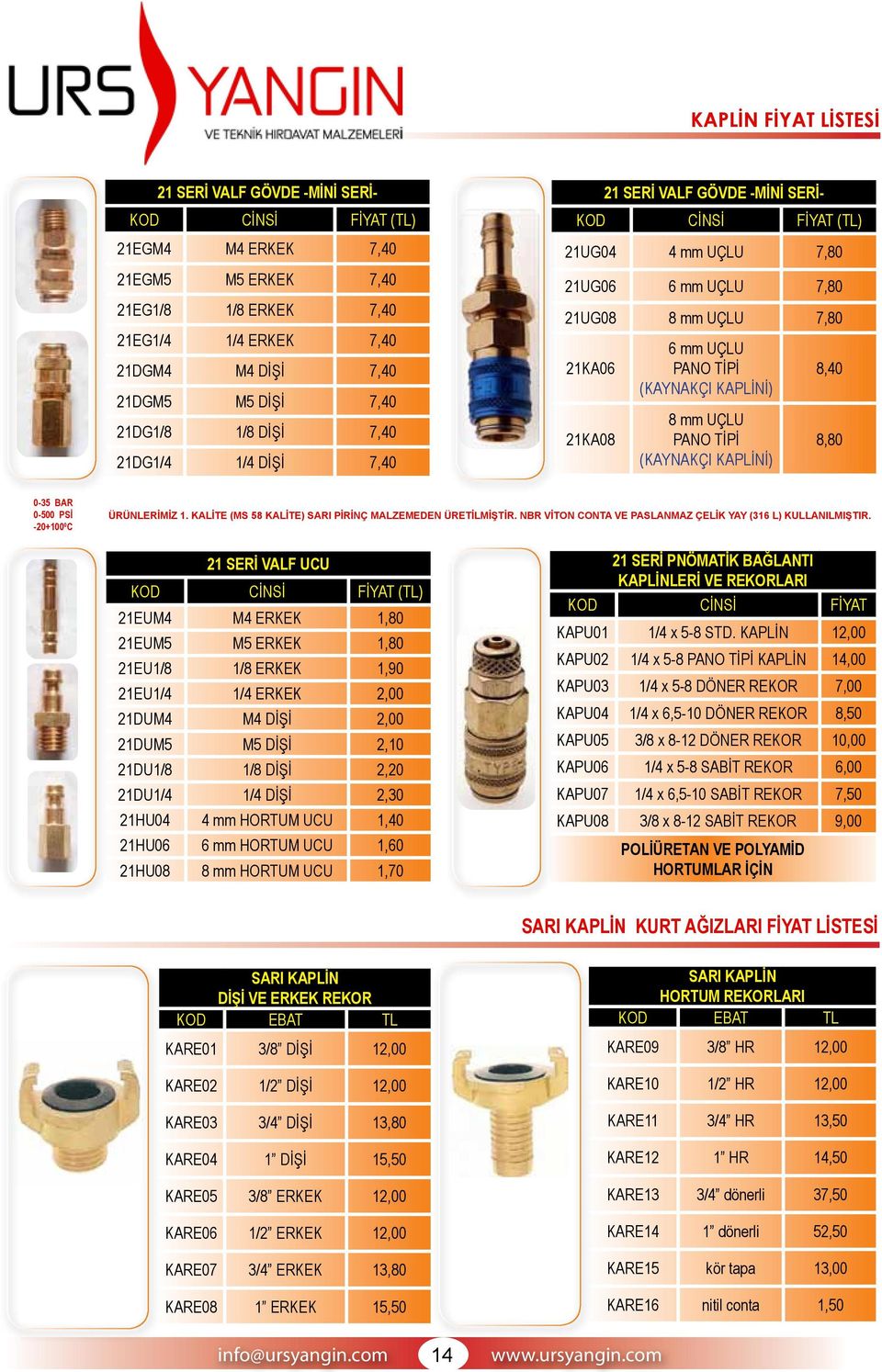 TİPİ (KAYNAKÇI KAPLİNİ) 8 mm UÇLU PANO TİPİ (KAYNAKÇI KAPLİNİ) 8,40 8,80 0-35 BAR 0-500 PSİ -20+100 0 C ÜRÜNLERİMİZ 1. KALİTE (MS 58 KALİTE) SARI PİRİNÇ MALZEMEDEN ÜRETİLMİŞTİR.