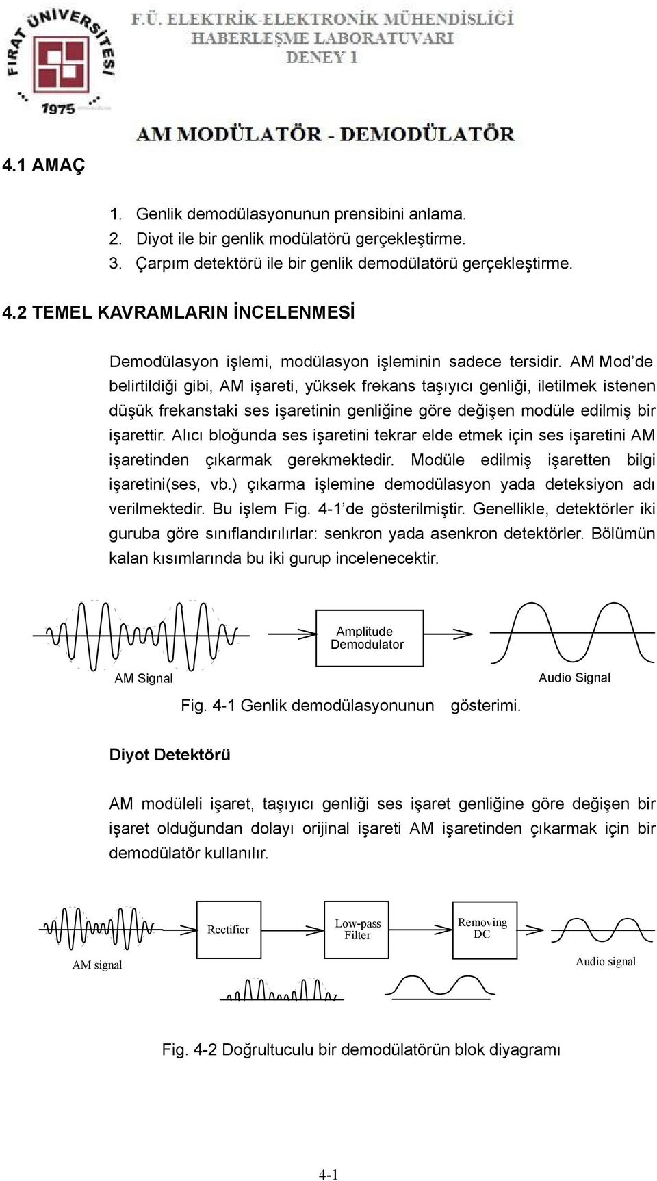 AM Mod de belirtildiği gibi, AM işareti, yüksek frekans taşıyıcı genliği, iletilmek istenen düşük frekanstaki ses işaretinin genliğine göre değişen modüle edilmiş bir işarettir.