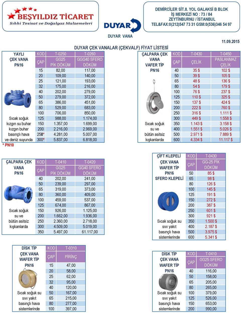 111 $ Sıcak soğuk 125 988,00 1.174,00 300 449 $ 1.558 $ kızgın su buhar 1 1.357,00 1.699,00 Sıcak soğuk 3 1.143 $ 3.158 $ kızgın buhar 200 2.216,00 2.969,00 su ve 0 1.551 $ 5.026 $ basınçlı hava 2* 4.