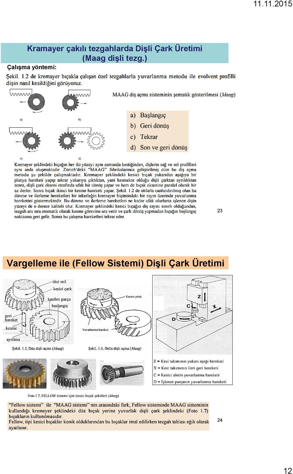 ) Çalışma yöntemi: 23 Vargelleme