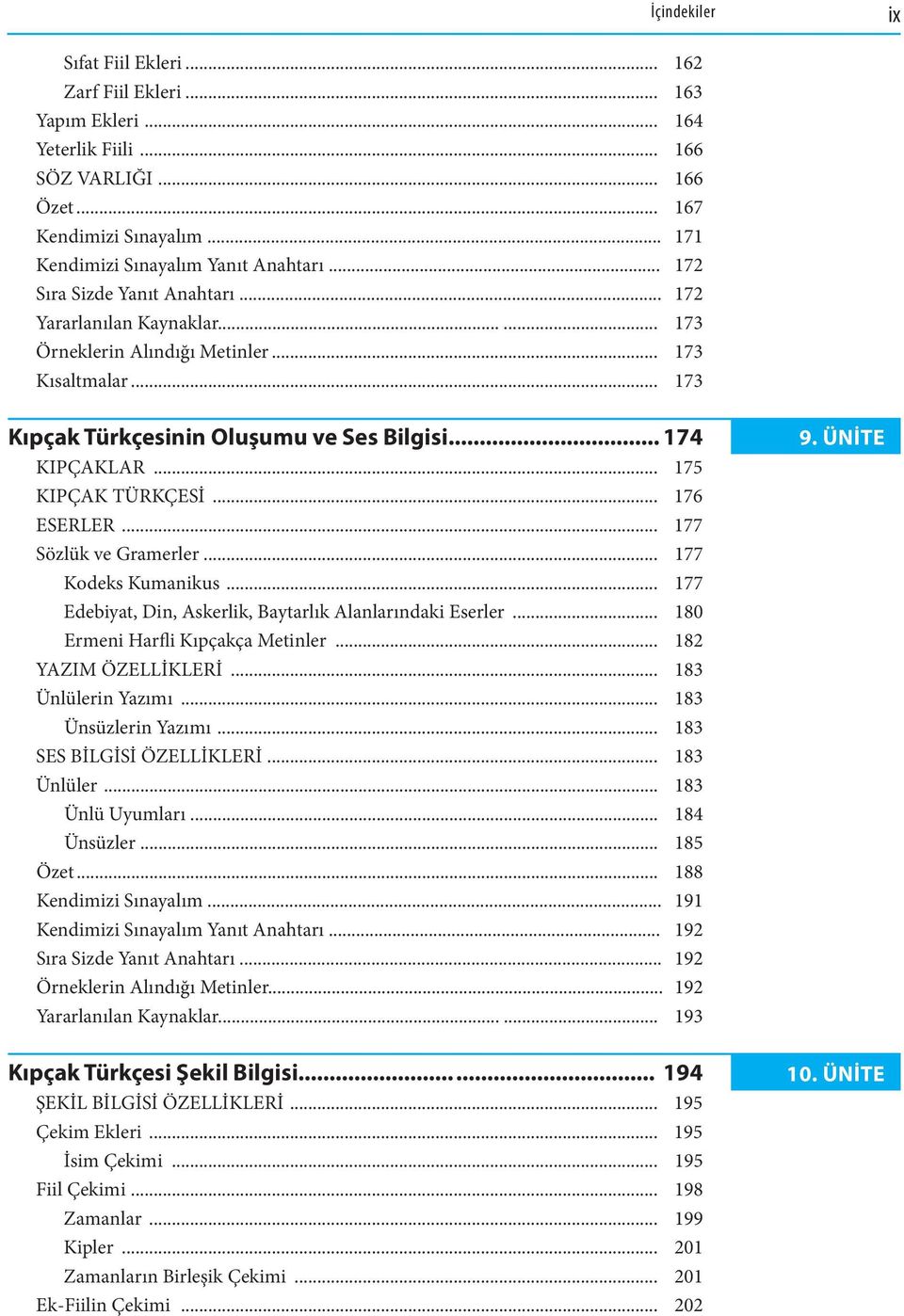 .. 175 KIPÇAK TÜRKÇESİ... 176 ESERLER... 177 Sözlük ve Gramerler... 177 Kodeks Kumanikus... 177 Edebiyat, Din, Askerlik, Baytarlık Alanlarındaki Eserler... 180 Ermeni Harfli Kıpçakça Metinler.