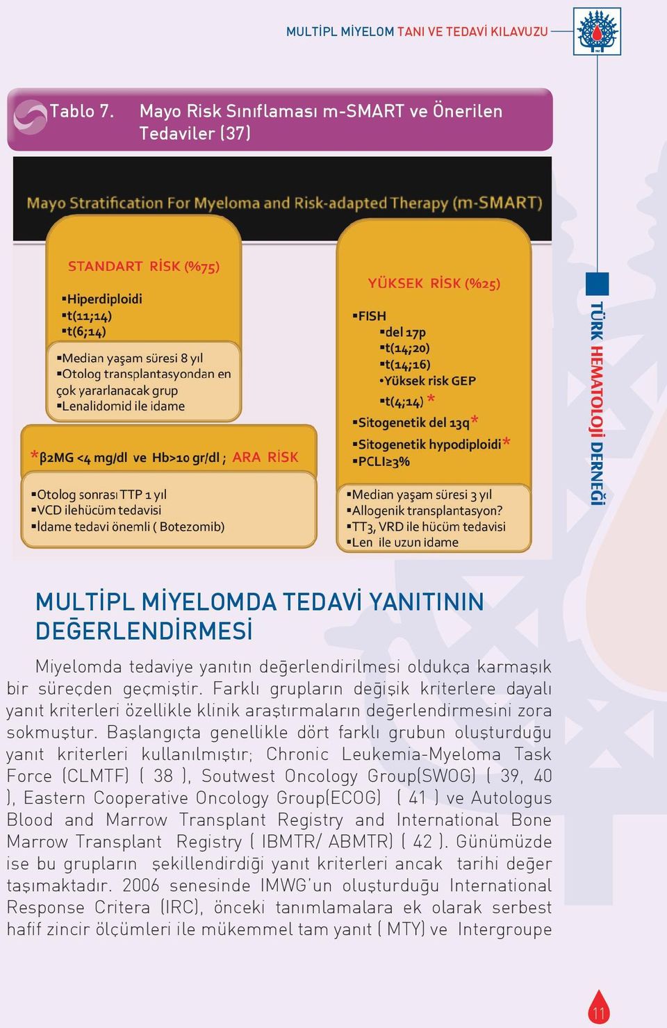 Farklı grupların deg işik kriterlere dayalı yanıt kriterleri özellikle klinik araştırmaların deg erlendirmesini zora sokmuştur.