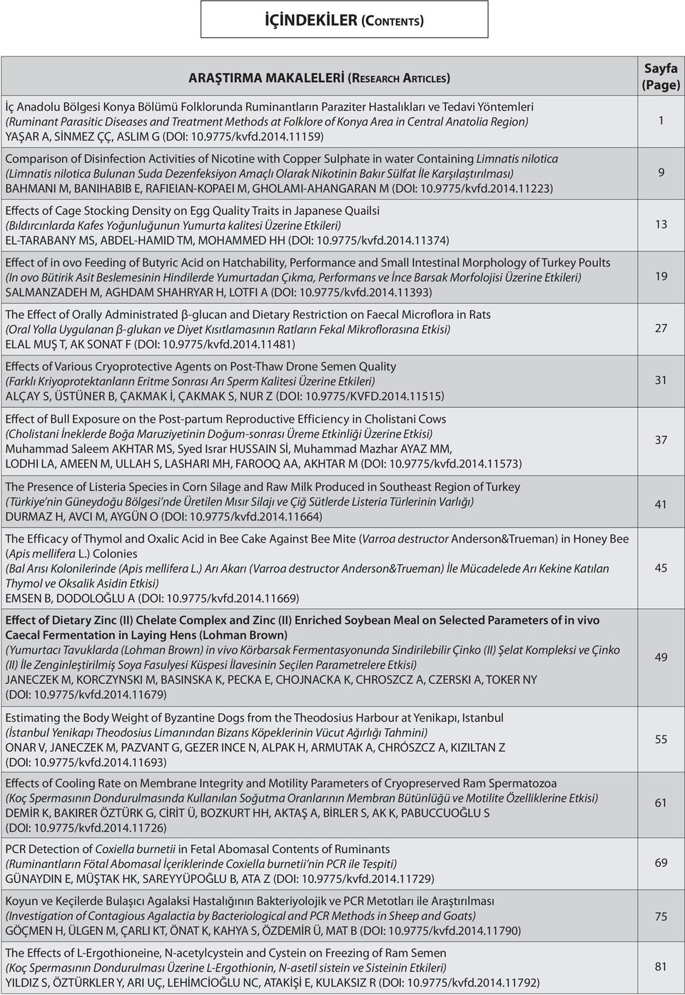 11159) Comparison of Disinfection Activities of Nicotine with Copper Sulphate in water Containing Limnatis nilotica (Limnatis nilotica Bulunan Suda Dezenfeksiyon Amaçlı Olarak Nikotinin Bakır Sülfat