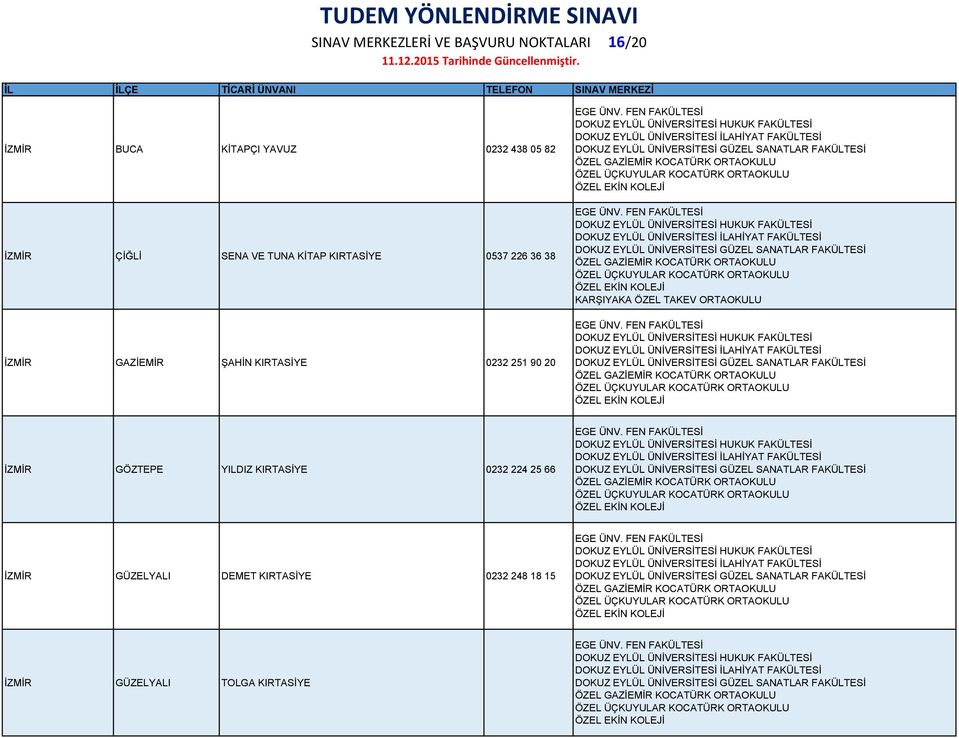 KIRTASİYE 0232 251 90 20 KARŞIYAKA ÖZEL TAKEV ORTAOKULU İZMİR GÖZTEPE YILDIZ