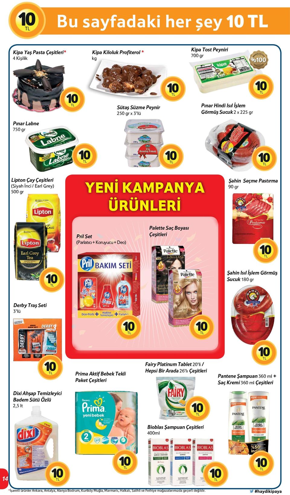 Görmüş Sucuk 180 gr Derby Traş Seti 3 lü Prima Aktif Bebek Tekli Paket Çeşitleri Fairy Platinum Tablet 20 li / Hepsi Bir Arada 26 lı Çeşitleri Pantene Şampuan 360 ml + Saç Kremi 360 ml Çeşitleri Dixi