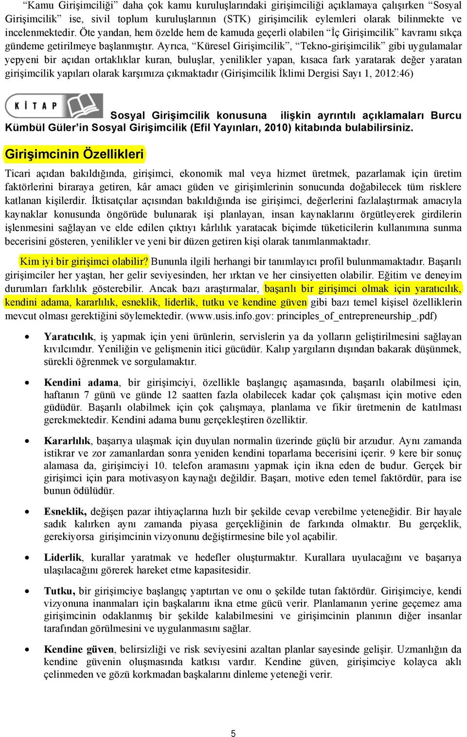 Ayrıca, Küresel Girişimcilik, Tekno-girişimcilik gibi uygulamalar yepyeni bir açıdan ortaklıklar kuran, buluşlar, yenilikler yapan, kısaca fark yaratarak değer yaratan girişimcilik yapıları olarak