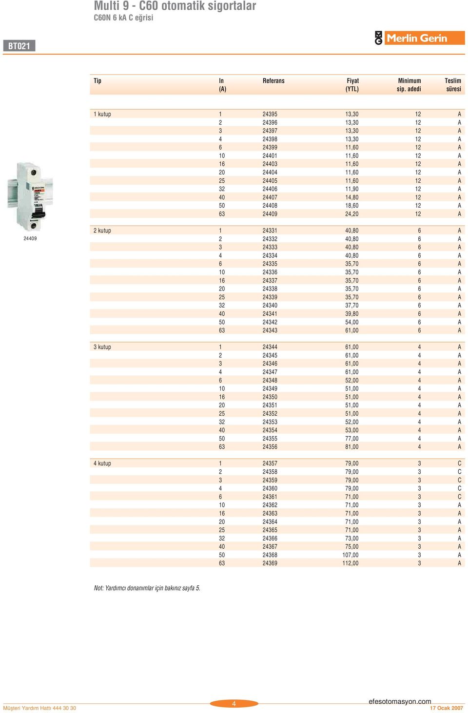 24406 11,90 12 A 40 24407 14,80 12 A 50 24408 18,60 12 A 63 24409 24,20 12 A 24409 2 kutup 1 24331 40,80 6 A 2 24332 40,80 6 A 3 24333 40,80 6 A 4 24334 40,80 6 A 6 24335 35,70 6 A 10 24336 35,70 6 A