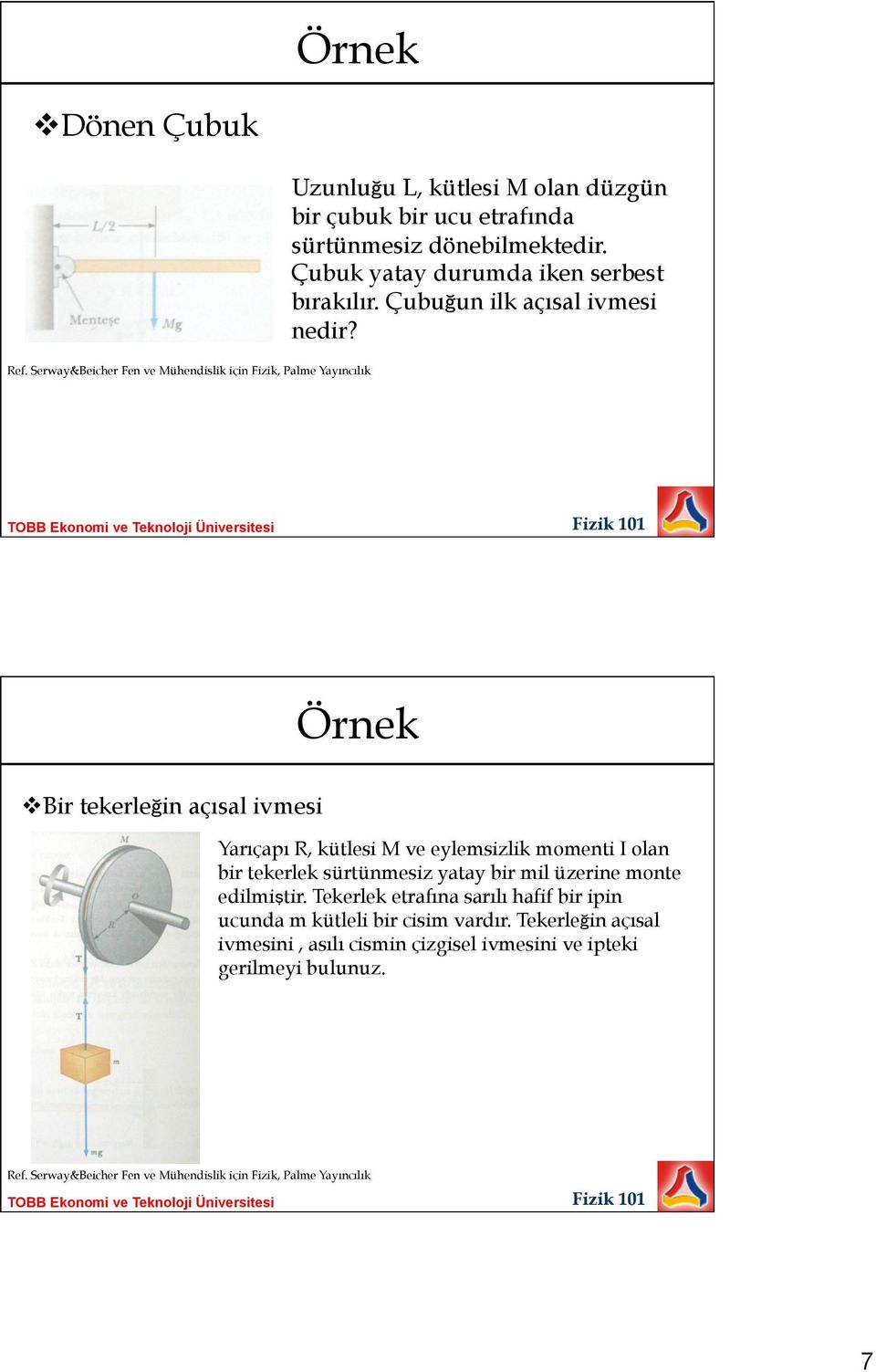 Çubuk yatay durumda iken serbest bırakılır. Çubuğun ilk açısal ivmesi nedir?