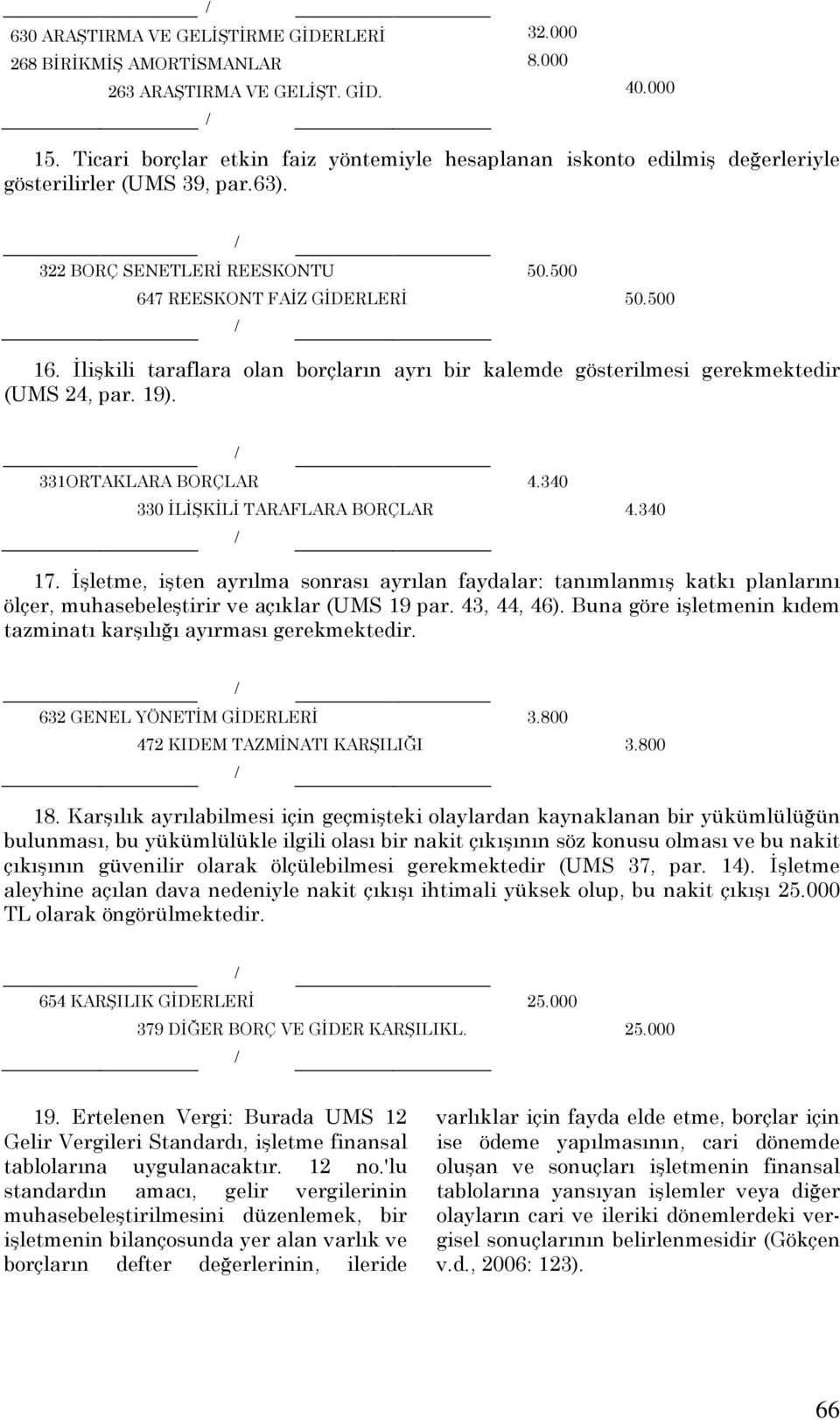 Đlişkili taraflara olan borçların ayrı bir kalemde gösterilmesi gerekmektedir (UMS 24, par. 19). 331ORTAKLARA BORÇLAR 4.340 330 ĐLĐŞKĐLĐ TARAFLARA BORÇLAR 4.340 17.