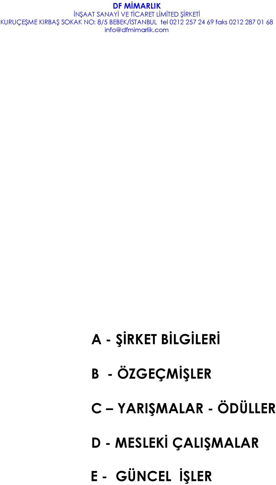 - ÖDÜLLER D - MESLEKİ