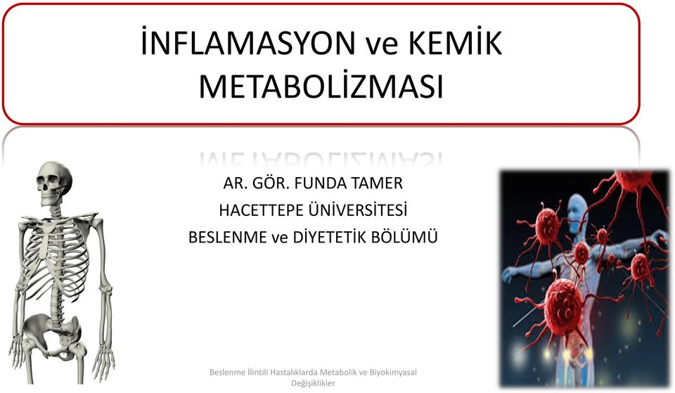 ve DİYETETİK BÖLÜMÜ Beslenme İlintili