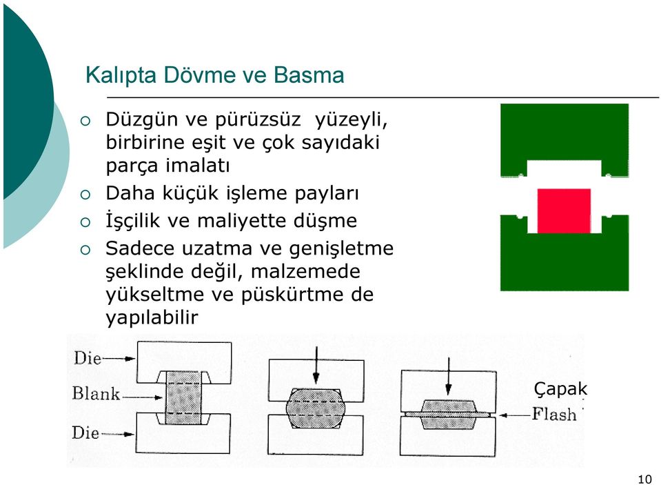 İşçilik ve maliyette düşme Sadece uzatma ve genişletme