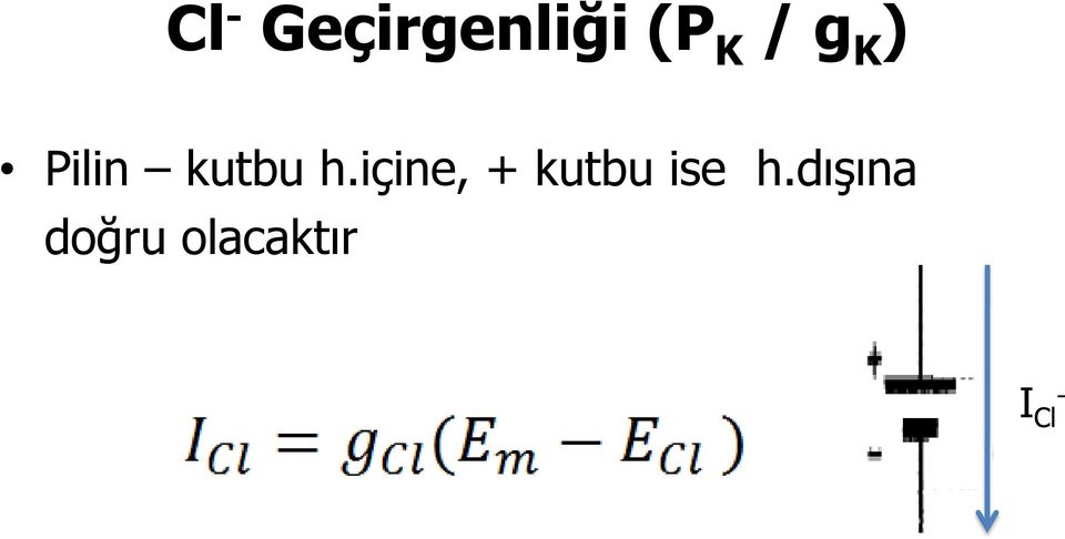 içine, + kutbu ise h.