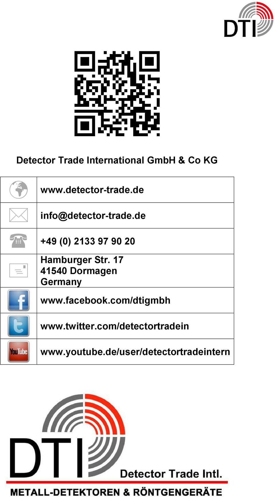 17 41540 Dormagen Germany www.facebook.com/dtigmbh www.