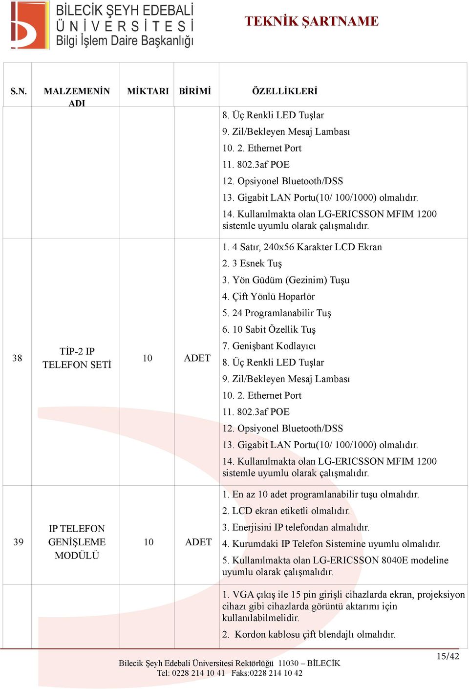 Çift Yönlü Hoparlör 5. 24 Programlanabilir Tuş 6. 10 Sabit Özellik Tuş 38 TİP-2 IP TELEFON SETİ 10 ADET 7. Genişbant Kodlayıcı 8. Üç Renkli LED Tuşlar 9. Zil/Bekleyen Mesaj Lambası 10. 2. Ethernet Port 11.