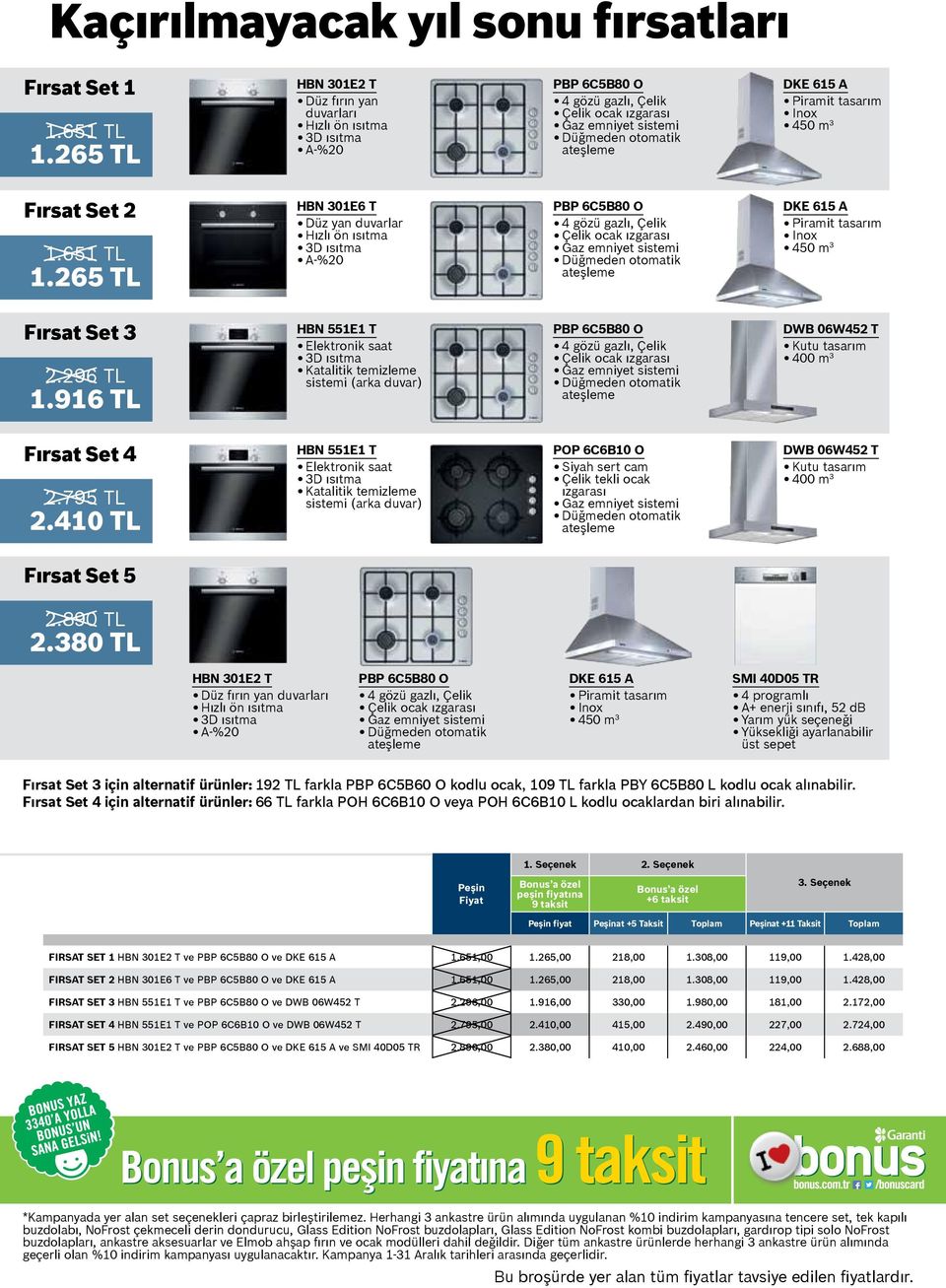 Fırsat Set 2 1.651 TL 1.