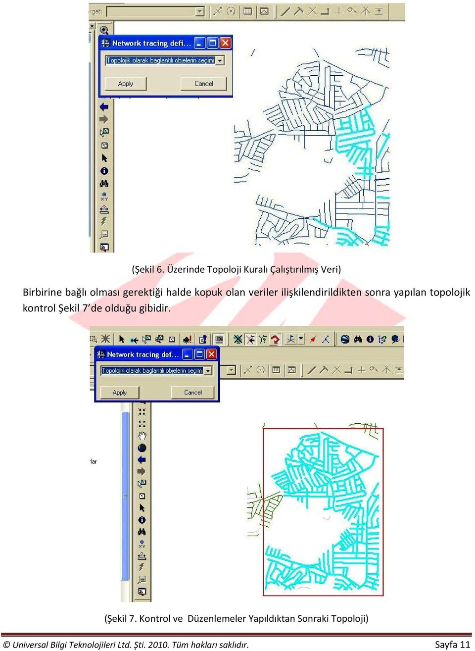 ays de tanımlanmış standart ekranlara sahiptir. (Şekil 8. Su Hattı/Vana Standart Bilgi Ekranı) Standart ekranların düzenlenmesi için yine u.