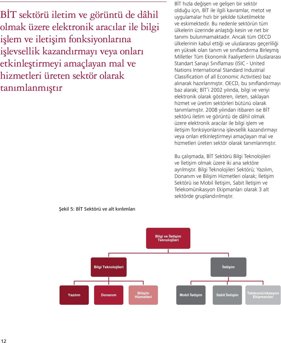 ekil Şekil 5: BİT B T Sektörü Sektörü ve alt ve kırılımları Alt K r l mlar BİT hızla değişen ve gelişen bir sektör olduğu için, BİT ile ilgili kavramlar, metot ve uygulamalar hızlı bir şekilde