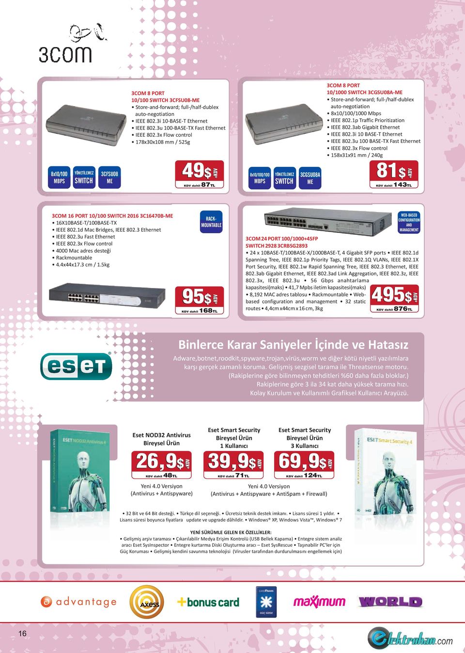 3ab Gigabit Ethernet IEEE 802.3i 10 BASE-T Ethernet IEEE 802.3u 100 BASE-TX Fast Ethernet IEEE 802.