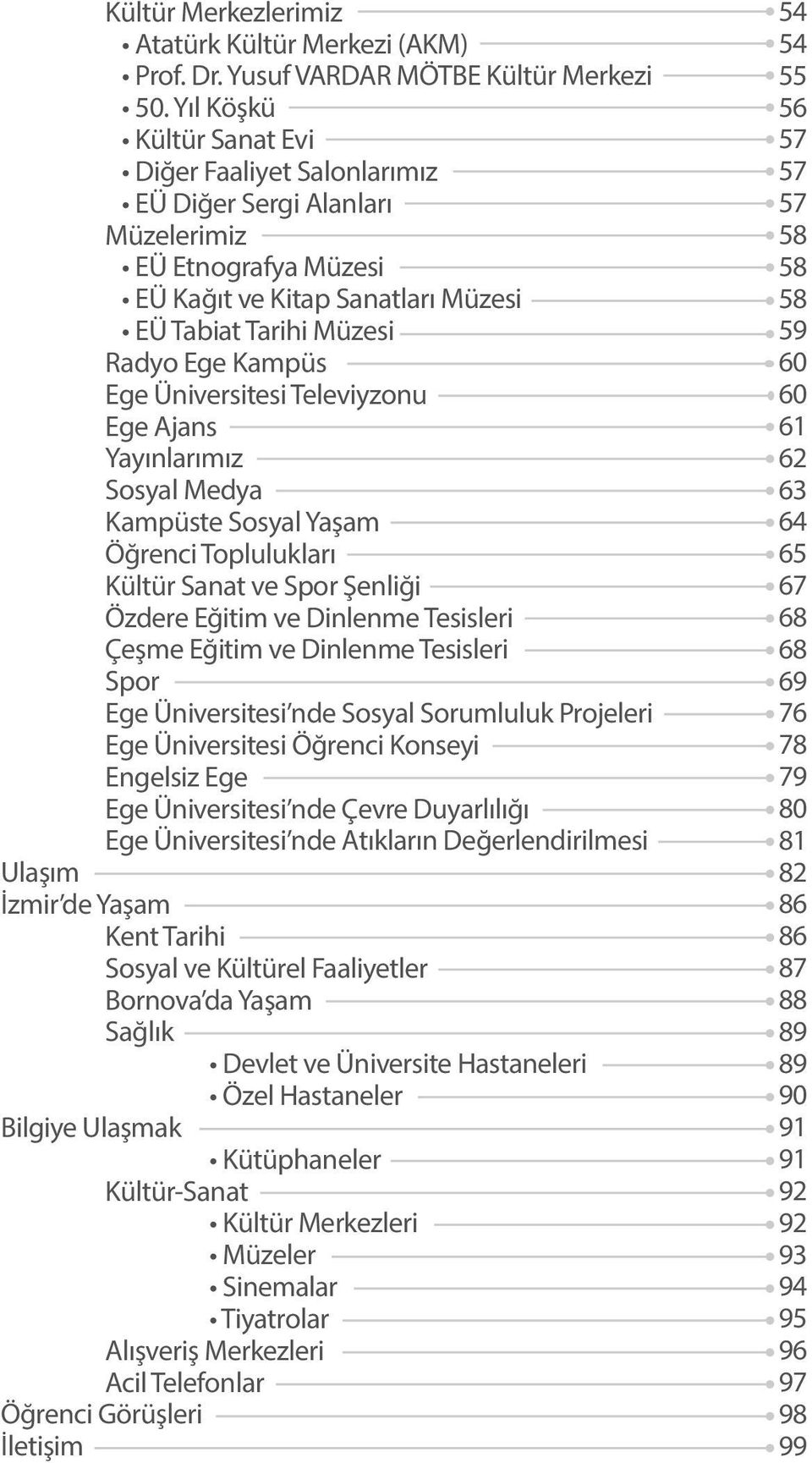 Üniversitesi Televiyzonu Ege Ajans Yayınlarımız Sosyal Medya Kampüste Sosyal Yaşam Öğrenci Toplulukları Kültür Sanat ve Spor Şenliği Özdere Eğitim ve Dinlenme Tesisleri Çeşme Eğitim ve Dinlenme