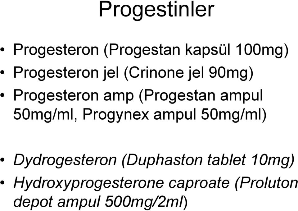 50mg/ml, Progynex ampul 50mg/ml) Dydrogesteron (Duphaston