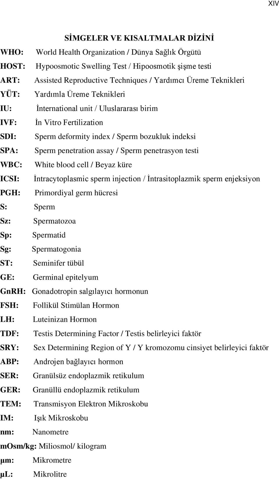 assay / Sperm penetrasyon testi WBC: White blood cell / Beyaz küre ICSI: İntracytoplasmic sperm injection / İntrasitoplazmik sperm enjeksiyon PGH: Primordiyal germ hücresi S: Sperm Sz: Spermatozoa