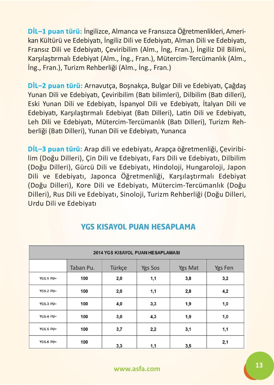 ), İngiliz Dil Bilimi, Karşılaştırmalı Edebiyat (Alm., İng., Fran.