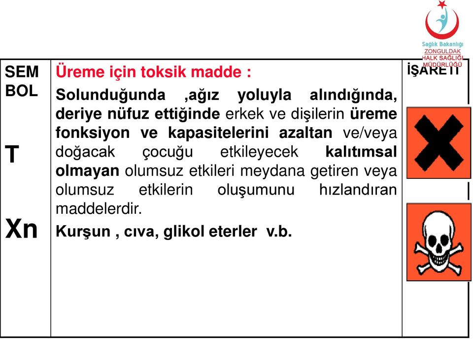 doğacak çocuğu etkileyecek kalıtımsal olmayan olumsuz etkileri meydana getiren veya