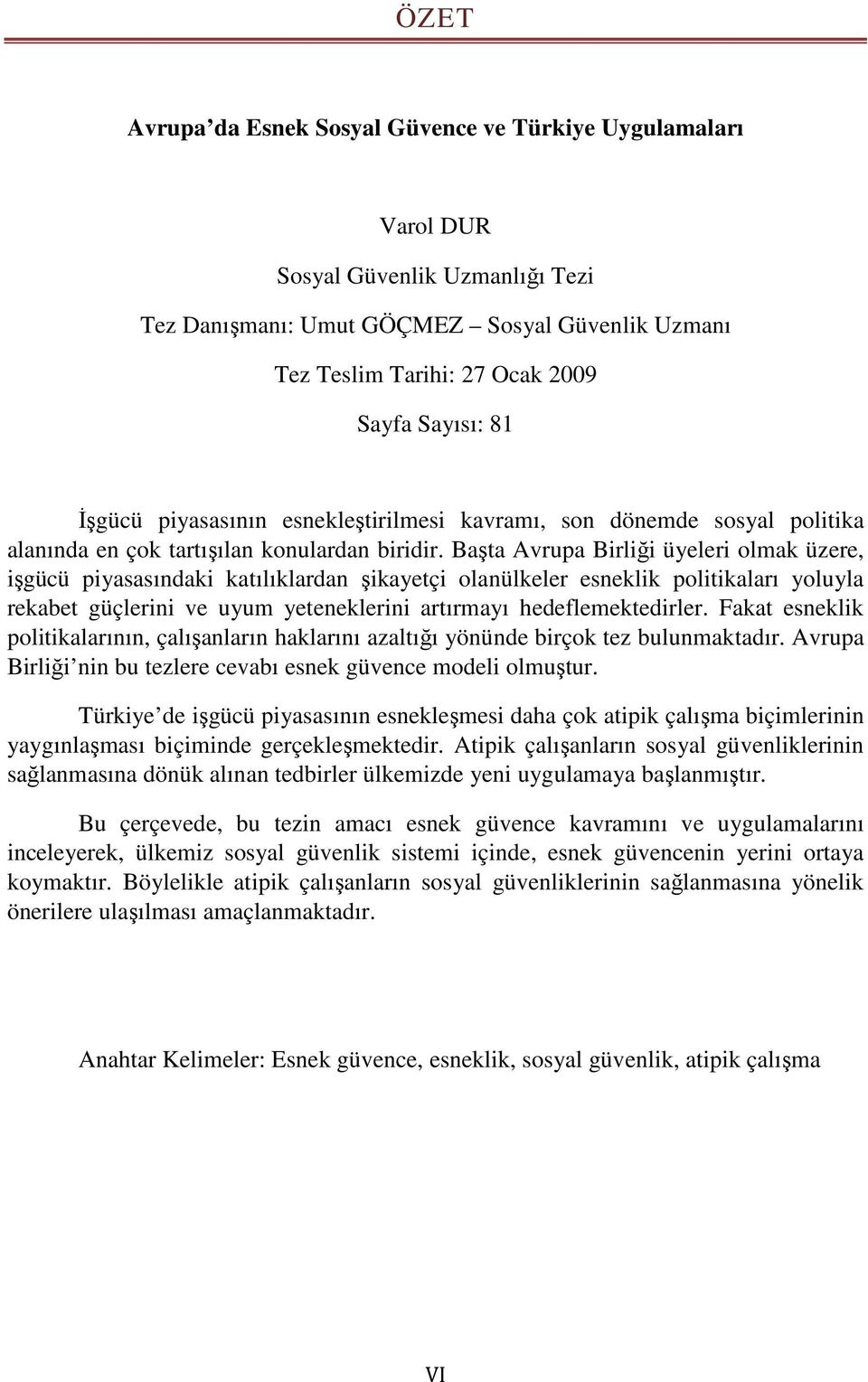 Başta Avrupa Birliği üyeleri olmak üzere, işgücü piyasasındaki katılıklardan şikayetçi olanülkeler esneklik politikaları yoluyla rekabet güçlerini ve uyum yeteneklerini artırmayı hedeflemektedirler.