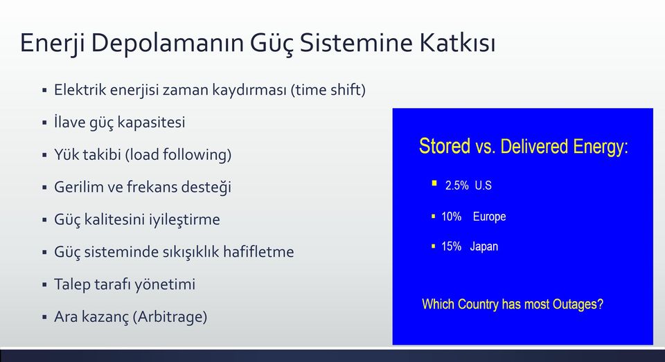 following) Gerilim ve frekans desteği Güç kalitesini iyileştirme Güç