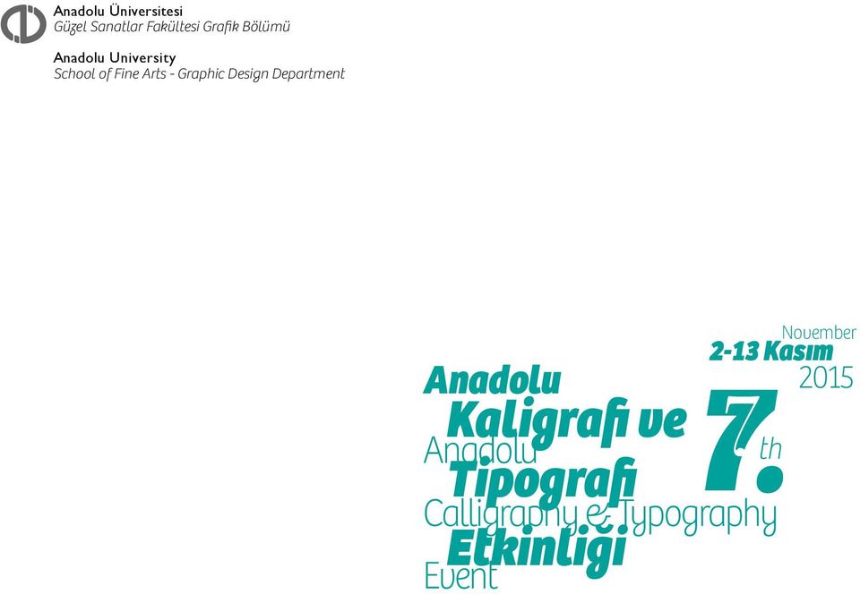 Department Anadolu Kaligrafi ve Tipografi Etkinliği