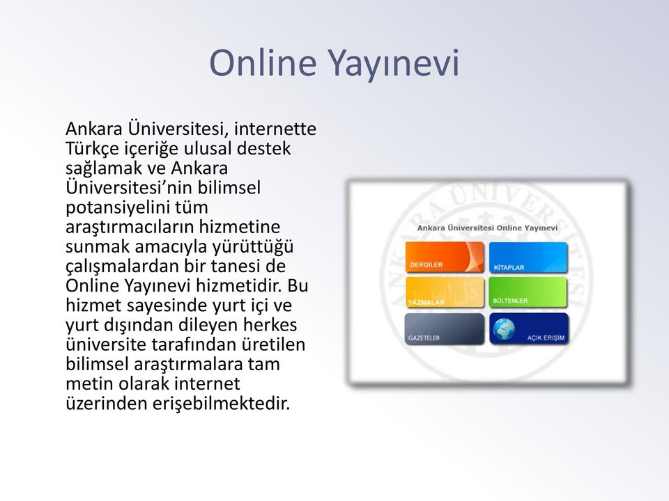 de Online Yayınevi hizmetidir.