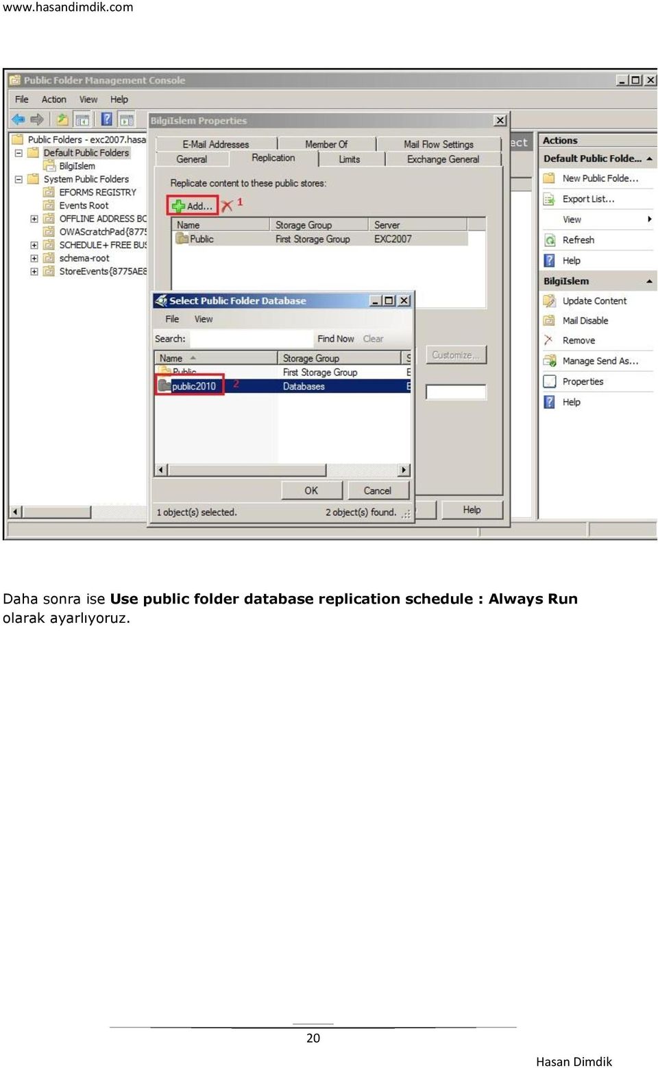 replication schedule :